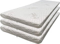 Foamma 1” x 30” x 72” High Density Foam Bunk Mattress, Organic Cotton Cover, Made in USA, Comfortable, CertiPUR-US Certified, 3 Pack