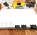 Binder and Paper Clips Set, 340 pcs Assorted Sizes in Container With Compartments - Silver Paper and Black Binder Clips for Home, School, Office Supplies