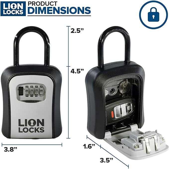 Key Lock Box for Keys with Code (12 Pack) 4 Digit Combination Lockbox for Keys Outdoor, Portable, Waterproof, Realtor Lock Box