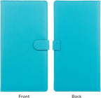 Car Registration and Insurance Holder, Leather Magnetic Shut Vehicle Glove Box Organizer for Document, Card, Driver License, Turquoise
