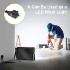 Onforu 200W Flood Lights Outdoor,19000lm Bright LED Work Light with Plug,6500K Daylight White LED Flood Lighting,IP66 Waterproof Security Yard Lights for Yard Garage Stadium 2 Pack