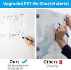 AFMAT Whiteboard Sticker, 17.3" x 36" Dry Erase Wallpaper, Peel and Stick White Board for Wall, Stain-Proof Whiteboard Contact Paper Roll, Dry Erase Board Stick on for Office/Classroom, 1 Marker WS40