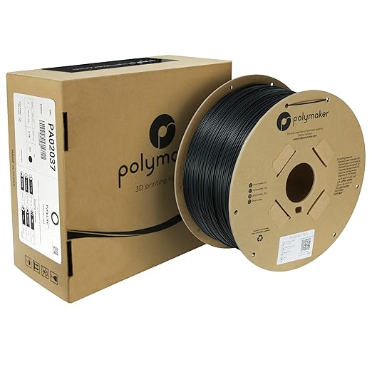 Polymaker PLA Filament, Black 3D Printing PLA Filament 1.75mm 3kg - PolyLite 3D Printer PLA Filament, Dimensional Accuracy +/- 0.03mm, Compatible with Most 3D Printer, Black