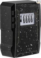 UPGRADE Extra Large Capacity Key Lock Box, Weatherproof Wall Mount Key Box for Car Keys, Fob, House Keys, Key Safe Security Storage Lock Box for Indoor, Outdoor, Garage, Garden, Store (1 Pack, Black)