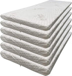 Foamma 0.5” x 30” x 72” High Density Foam Bunk Mattress, Organic Cotton Cover, Made in USA, Comfortable, CertiPUR-US Certified, 6 Pack