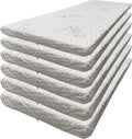 Foamma 6” x 30” x 72” High Density Foam Bunk Mattress, Organic Cotton Cover, Made in USA, Comfortable, CertiPUR-US Certified, 6 Pack