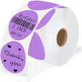 2 Inch Purple Round Thermal Labels,600 Labels/Roll,Self-Adhesive Circle Inventory Stickers, Multi-Purpose Round Roll Thermal Printing Stickers for Business and Domestic Use