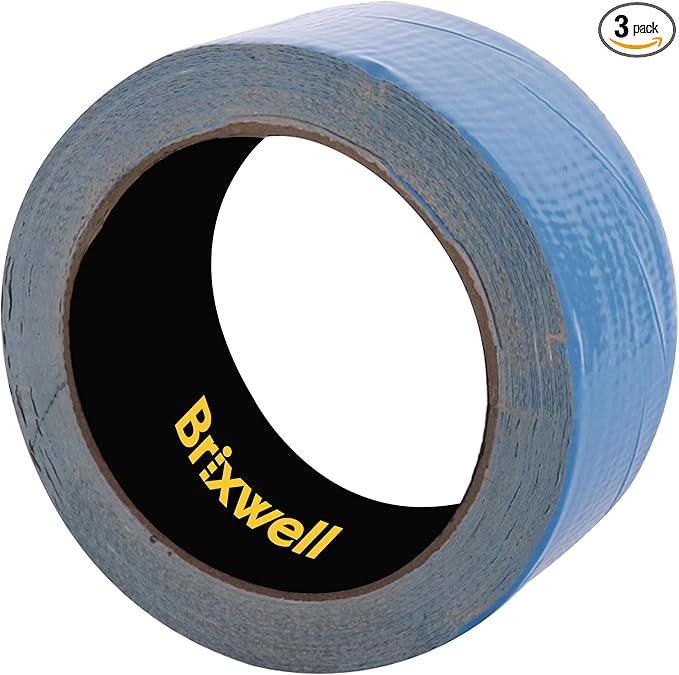 Brixwell 3 Rolls - Blue Double Coated Carpet Tape 2 Inch x 12 Yard Made in The USA