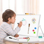 Dry Erase Magnetic White Board, 16" x 12" Double-Sided Desktop Whiteboard with Stand, Portable Small Whiteboard Set for Drawing, Office, Home, School