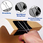 3 Inch Extra Large Jumbo Binder Clips (12 Pack), Heavy Duty Paper Clamps for Office and Home Supplies, Black