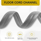Floor Cord Cover 3.3FT Cord Covers for Wires on Floor Protect Wires & Prevent Trip Hazards, Easy to Cut for Home, Office, School, Concerts, Cavity W0.6in x H0.32in