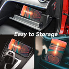 Car Registration and Insurance Holder, Leather Car Glove Box Organizer, Cool Car Accessories for ID, Driver's License Cards & Essential Document,business cards,Men&Womengold orange sand sunset