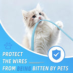 Automotive Wire Loom Tubing, Split Braided Cord Protectors from Pets No Chew, Flexible Cable Sleeve Cable Management for TV/Computer/Electric Wires (Sky Blue, 1/2"-25ft)