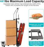 441lbs Electric Stair Climbing Hand Trucks Dolly with Removable Extension Tray, 400W Powerful Motor Battery Powered Folding Stair Climbing Dolly for Furniture Family Logistics Warehouse