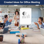 TSJ OFFICE Mobile Standing Whiteboard - 40 x 26 Inches Dry Erase Magnetic White Board with Stand Flipchart Easel Height Adjustable