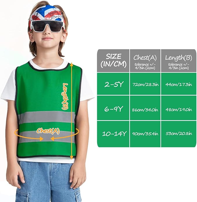 A-SAFETY Kids High Vis Reflective construction Safety vest customized LOGO