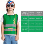A-SAFETY Kids High Vis Reflective construction Safety vest customized LOGO