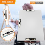 Aluminum 11x17 Clipboard A3 Metal Stainless Hangable Clipboards with 3 Clips Art Pen Holder Extra Large Clip Board for Business Medical Professionals Workshop (Silver, A3)