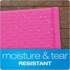 Quality Park Bubble Mailers, 8.25 x 11 Shipping Envelopes, Water Resistant Pink Poly Padded Envelopes, Redi-Strip Peel Off Closure, 25/Box (QUA85861)
