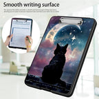 Clipboard with Storage,Office Supplies Nursing Clipboards Folder with Pen Holder Plastic Foldable Clip Board with Storage for Nurse Teacher,Moon Cat