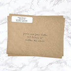 White Personalized Return Address Labels with Elegant Dispenser - Roll of 250 Custom Stickers