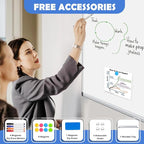 Double-Sided White Board Dry Erase, 20" x 30" Dry Erase Board for Wall with Silver Aluminium Frame, Magnetic Whiteboard for Office, Home, School, Kitchen