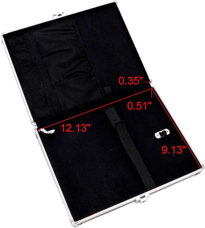 Vaultz Locking Clipboard with Storage - Pack of 3 - Heavy Duty Metal Clip Board Box Holds 9.3" x 12.13" Letter-Size Paper or Tablet Device - Key Lock, Black