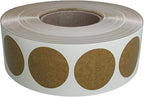 Royal Green Kraft Sticker Labels Rolls One Inch - 25mm -Round Label Dot 600 Pack