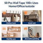 3M VHB Double Sided Tape 50Pcs, 2.44 x 1.77 Inch Heavy Duty Waterproof Mounting Tape for Walls, Car, Home, Outdoor and Office (50)