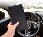 Cacturism Car Registration and Insurance Holder with Magnetic Shut, Vehicle Glove Box Car Organizer, Men Women Interior Car Accessories for Cards, Essential Document, Driver License, Black