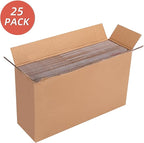 25 Packs Small Shipping Boxes 8x6x2 Inches, White Corrugated Cardboard Box for Shipping, Packing, Business, DIY