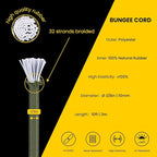 Bungee Cord Elastic Shock Cord 3/8" x 10' Bungee Rope for DIY, Tie Downs, Kayak and Outdoor - Army Green