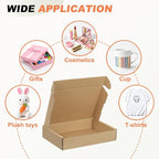 PATIKIL 8 x 6 x 1.6 Inch Shipping Boxes, 31 Pack Hard Corrugated Cardboard Box Cute Carton Boxes Literature Mailer for Mailing Packaging Small Business Gift Storage, Brown