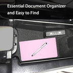 Car Insurance and Registration Holder, 9.5 x 5 Inch PU Leather Vehicle Glove Box Organizer Wallet Case for Insurance Card, Driver License, Paperwork - Pink