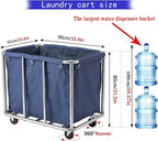 Commercial Laundry Cart with Wheels 12 Bushel (400l) Industrial Laundry Hamper Large Heavy Duty Rolling Laundry Basket Waterproof Trucks for Home Organizer Storage