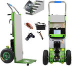 Electric Stair Climbing Dolly, Heavy Duty Cart 880lbs Capacity 1200W Motorized Hand Truck with Foldable Design for Moving Furniture Fridge Appliance(Green)