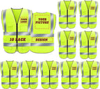 BeautyWill Custom Safety Vest Logo Class 2 High Visibility Reflevtive Vest Outdoor Protective Workwear