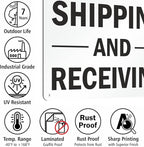 SmartSign-S-5803-AL-14 "Shipping And Receiving" Sign | 10" x 14" Aluminum - Black on White