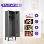 Metal Cabinet Home Office Storage,Lockers,Lockable Employees Metal Locker with Door,54" Height Steel Locker,Lockable Steel Locker for Gym,School,Home,Office,Garage,Assembly Required