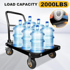 Heavy Duty Platform Truck Flat Cart Hand Trucks,1500 to 2000Lbs Steel Push Cart Dolly with Brake Design, 36 x 24in or 27x19in Large Flatbed Black Trolley (BL, 36X24 Large)
