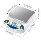 Lab Scale 6000gx0.01g Analytical Balance,0.01g High Precision Electronic Digital Balance Scale Scientific Scale (up to 6kg, 0.01g) for Kitchen Lab Weighing Jewelry Scale (6000g/0.01g)
