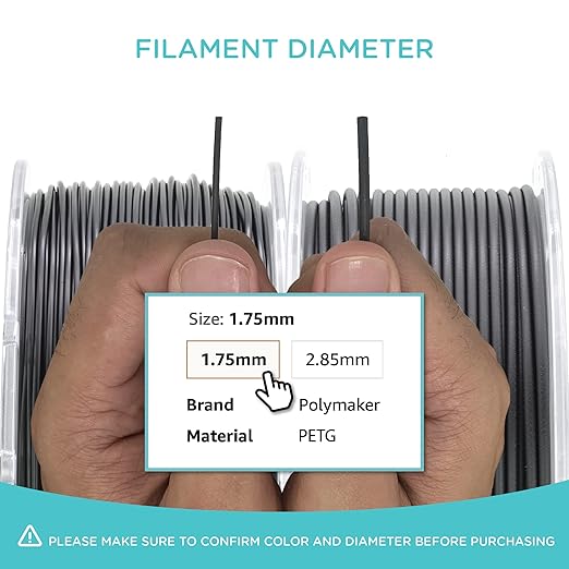 Polymaker PolyLite 3D Printer PETG Filament Electric Blue 1.75mm 1kg, Legacy PETG Formula, Reliable Everyday Filament, Strong Layer Bonding, Compatible with Most 3D Printers