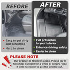 TripleAliners Floor Mats All Weather Liners Compatible with 2024 2025 2026 Chevrolet Silverado EV WT Version Accessories 1st & 2nd Row Full Set Floor Liners TPE Heavy Duty Custom Fit Car Mats