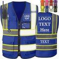 Custom Safety Vest High Visibility Customize Class 2 for Men Personalized Two Tone Logo Work Vests for Construction