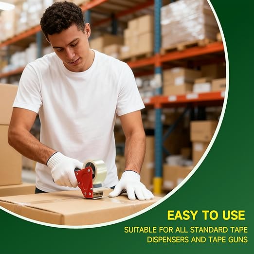 2.0 Mil Premium Packing Tape 3 inch x 110 Yards (24 Rolls) - Clear Shipping Packaging Tape, Strong Adhesive Box Tape for Moving, Sealing Packages & Shipping Boxes