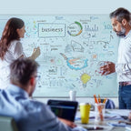 Magnetic Glass Whiteboard - Glass Dry Erase Board 48"x96" Large Frameless Board for Walls Office School and Home