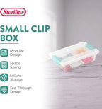 Sterilite 30-Pack Clip Box, Stackable Clear Plastic Bins with Latching Lids, Small - Writing, Arts or Crafts Supplies Storage Containers for Home, Office, Classroom and Workshop Organization