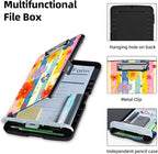 Clipboard with Storage Box & Pen Holder,Heavy Duty Clip Boards 8.5x11 for Nursing,High Capacity,School & Office Supplies,Floral Stripes