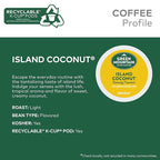 Green Mountain Coffee Roasters Island Coconut Keurig Single-Serve K-Cup Pods, Light Roast Coffee, 96 Count (4 Packs of 24)