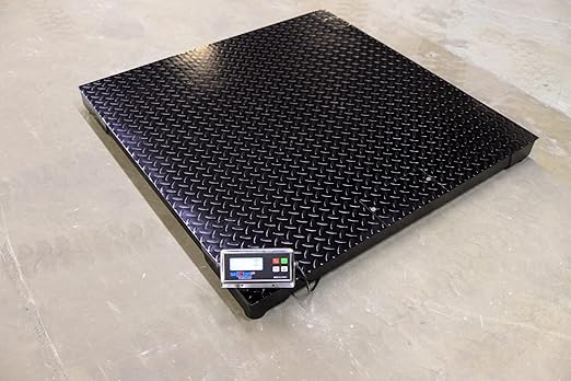 SellEton (60" X 60") Heavy Duty Industrial Pallet Floor Scale with Stainless Steel Upgrades (Out-Door Water Resistant Package) - Size (10,000 Lbs X 1 Lb)